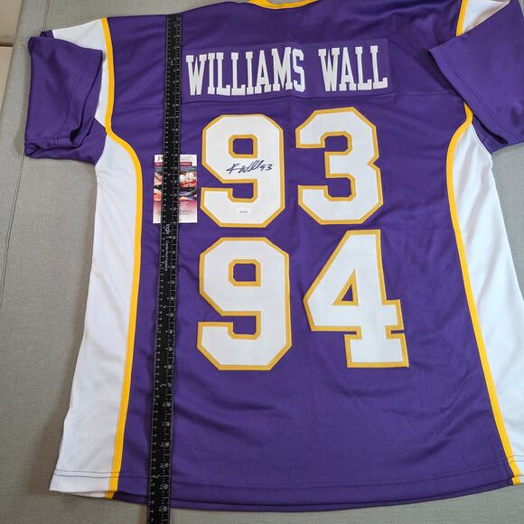 Williams Wall Vikings #93 #94 Kevin Williams Signed Jersey JSA COA XL Purple - Picture 7 of 16